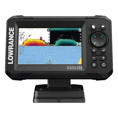 Ecosonda / Pantalla IPS 5 pulgadas / Transductor 50/200 kHz / CHIRP / DownScan 800 kHz / C-MAP Discover