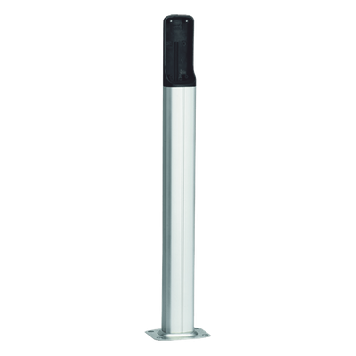 Base de PVC para Fotoceldas / Altura Ajustable 500 mm (1.64 ft) / Color Plata / Resistente a la Intemperie