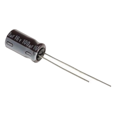 Capacitor Electrolítico de Aluminio / 100 µF / 16 Vcc / Radial / 105 °C / 5 x 11 mm