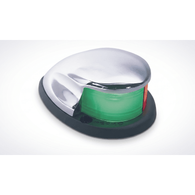 Luz Bi-Color de Navegación / Montaje Horizontal / USCG 2 nm / Carcasa Cromada / Embarcaciones < 20 m (65.6 ft)