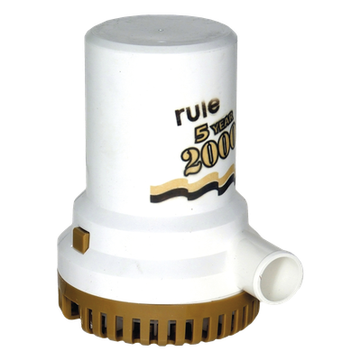 Bomba sumergible de achique / 2000 GPH / 12 VCD / Motor con protección térmica / Eje acero inoxidable / 7570 litros por hora