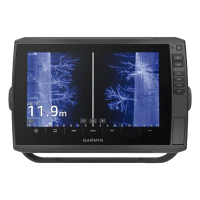 Plotter de Navegación / Pantalla Táctil 10″ WXGA IPS / 1280×800 / GPS Multibanda Multiconstelación / Sonda CHIRP Dual 600 W / ClearVü y SideVü / AIS y DSC / IPX7 / Wi-Fi
