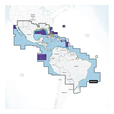 Carta Náutica / México, Centroamérica y Brasil / Golfo y Costa Este de EE. UU. / Caribe y Bermudas / Panamá, Galápagos y Sudamérica