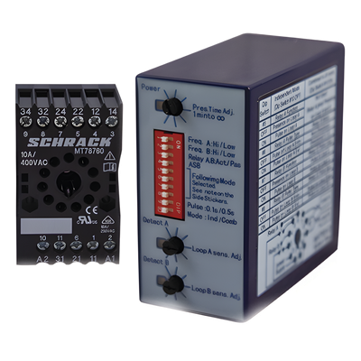 Sensor de Masa para Barreras / Doble Canal / 12-24 VAC/VCC / IP40 / -30 a 70°C / 2.5W / 76x38x76 mm / 0.25×0.125×0.25 ft