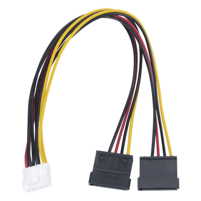 Cable de Alimentación SATA / 25 cm / 0.82 pies / Compatible con DVR Hikvision y EPCOM