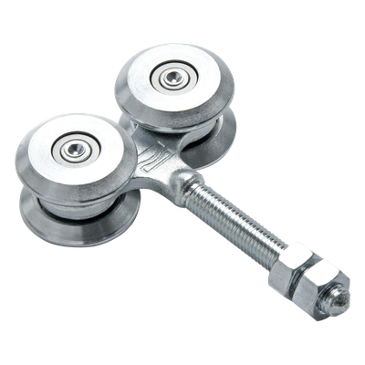 Carretilla Mediana para Puertas Colgantes / Acero Galvanizado / Carga 280 kgf / 4 Ruedas con Cojinete