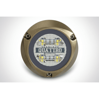 Luz LED Marina Sumergible / 2000 Lúmenes / Blanco y Azul / IP68 / Bronce Naval / 10-24 VCD