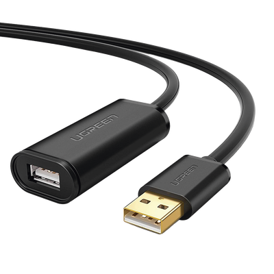 Cable de Extensión Activo USB 2.0 / 10 m (32.8 ft) / Macho-Hembra / Amplificador de Señal / 480 Mbps / Blindaje Triple