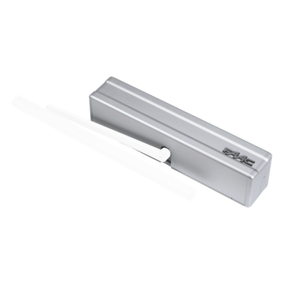 Operador para Puertas Batientes / Motor 24V / 110 VAC 100W / Apertura 100° / Frecuencia de Uso 100% / IP23 Interior / Dimensiones Compactas