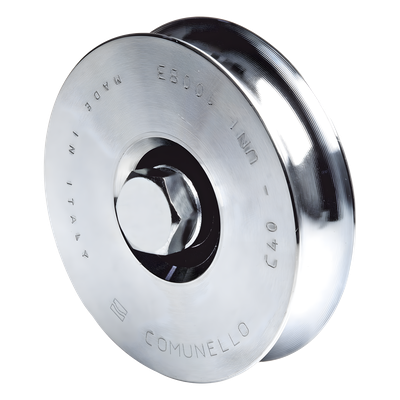Rueda para Puerta Corrediza / 8 cm / Sin Soporte / Carga 200 kg / Montaje Inferior / Canal Tipo U