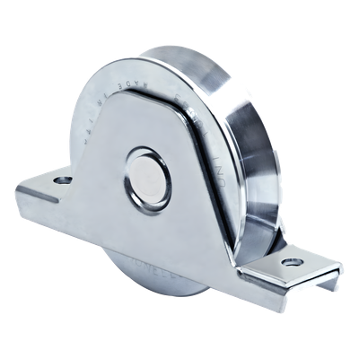 Rueda para Puerta Corrediza / 12 cm / Acero Galvanizado / Carga 400 kg / Canal Tipo V