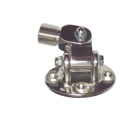 Montaje Rotativo / Acero Inoxidable / Base Ovalada / Rosca 1″-14 Macho / 4 Orificios 5/16″ / 3″ x 1 1/2″ (76.2 mm x 38.1 mm) entre Centros