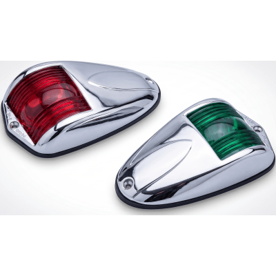Luces de Navegación Laterales / 12 VDC / 10 W / <12 m (39.4 ft) / Cromado / Rojo y Verde