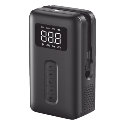 Inflador de Neumáticos Portátil / 150 PSI / Flujo 15 L/min / Batería 5000 mAh / Luz LED de Emergencia
