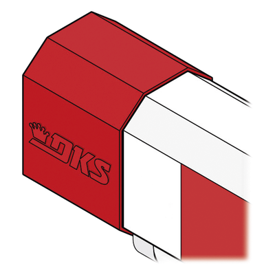 Tapón para Brazo de Barrera / Diseño Octagonal / Alta Visibilidad Roja / Fijación con Tornillos Autorroscantes