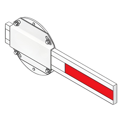 Mástil de Barrera Vehicular / Madera Resistente / 14 ft (4.26 m) / Compatibilidad Dual / Montaje Izquierdo o Derecho