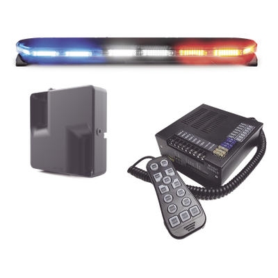 Torreta LED / 300 LEDs / Dual Color / 47 Pulgadas / 31 Patrones / 12-24 VDC / Perfil 1.6 Pulgadas