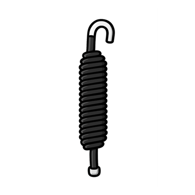 Resorte para barrera vehicular / Acero de alta resistencia / Ø34mm x 475mm (1.12″ x 18.7″) / 1.02kg (3.29 lb) / Color blanco