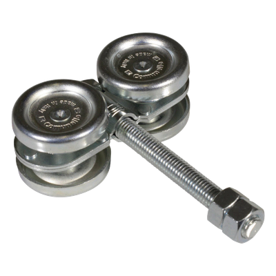 Kit de Carretillas para Puertas Colgantes / 4 Ruedas con Cojinete / Carga 150 lbs (68 kg) / Acero Galvanizado / 2 Unidades