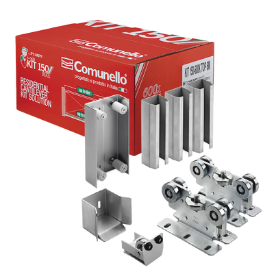 Kit para Puertas Autoportantes / Hasta 3 m (9.8 ft) / 600 kg / Rodillos de Nylon / Acero Galvanizado