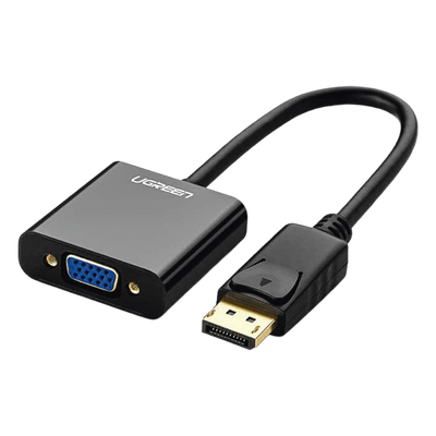 Adaptador DisplayPort a VGA / 1920×1200@60Hz / Chipset ANX9833 / Plug & Play / ABS Negro
