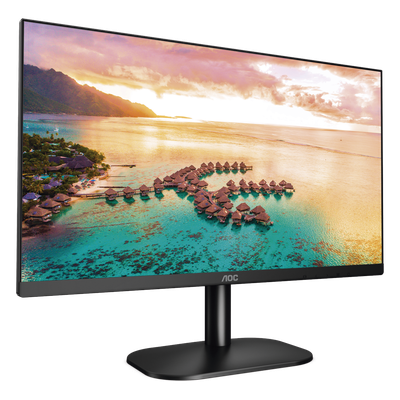 Monitor LED de 23.8″ VESA, Resolución 1920 x 1080 Pixeles, Entradas de Video VGA/HDMI. Panel IPS LCD Backlight LED. Ultra Delgado