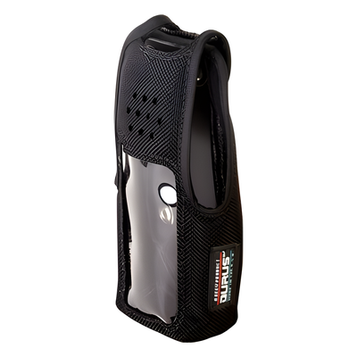 Funda Protectora / Nylon Resistente / Lazo para Cinto / Capuchón con Broches / Visor Frontal Transparente / Compatible NX-410K2 y NX-411K2