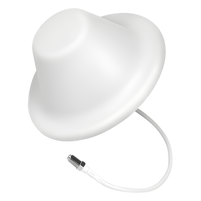 Antena Domo Interior / 698-960/1710-2700 MHz / 2-4 dBi / 75 Ohm / Conector F Hembra / 7.3″ x 3.3″ (185 x 85 mm)