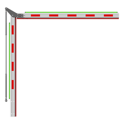 Brazo Articulado para Barrera / Altura Máxima 2.35 m (7.7 ft) / Diseño 1.5+1.5 m (4.9+4.9 ft) / Iluminación Integrada / Instalación Interior / Compatible Serie DS-TMG320