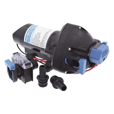 Bomba de Agua a Presión / 12 Vcd / Caudal 7 L/min (1.5 GPM) / Presión 2-35 psi / Autocebante 1.8 m (5.9 ft) / Sin Tanque Acumulador