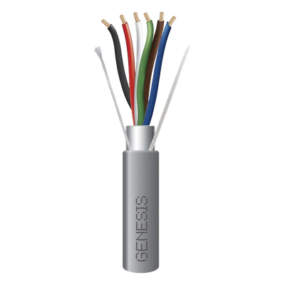 Cable Multiconductor Blindado Plenum / 6×22 AWG / 305 m (1000 ft) / Clasificación CMP-CL3P-FPLP / Color Gris