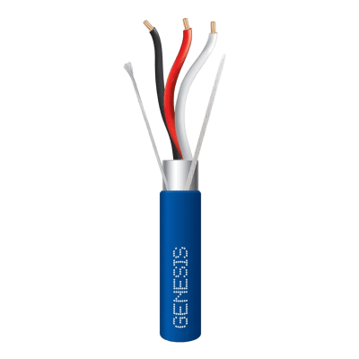 Cable de Control Plenum / 3×18 AWG / Blindado con Dren / 305 m (1000 ft) / Clasificación CMP-CL3P-FPLP-FT6 / Azul