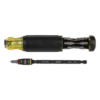 Desarmador multiherramienta HVAC / Longitud ajustable / 14 funciones / 12 puntas integradas / Dado 1/4» girado / Compatible impacto