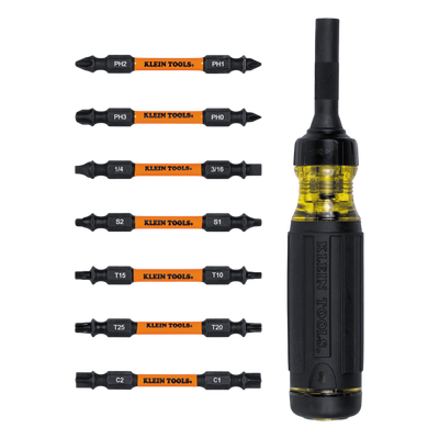 Desarmador Multipunta 15 en 1 / Matraca de 3 Posiciones / Puntas Doble Extremo Grado Industrial / Mango Cushion-Grip / Resistente al Impacto / 9,5» (24,1 cm)