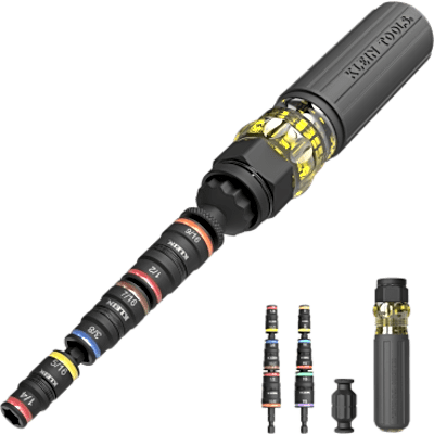 Desarmador de Impacto / 14 en 1 / Magneto de Tierras Raras / Almacenamiento Dual / Asistente de Torque / Dados 7-14 mm