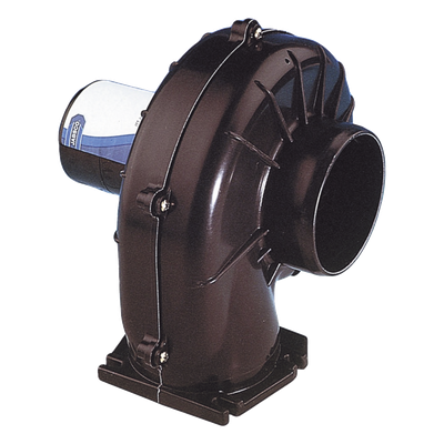 Soplador de Montaje Flexible / 75 mm (3′) / 12 Vcd / Carcasa de Plástico Reforzado / Salida Multidireccional / Normativa Marina