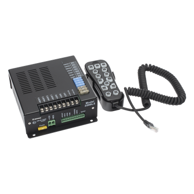 Sistema de Sirena Vehicular / 200W / Controlador Unimando 14 Botones / 7 Salidas Auxiliares / Micrófono PA / Certificación SAE J1849