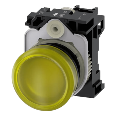 Lámpara de Señalización LED / 22 mm / 24V AC/DC / IP69K / NEMA 1-13 / Amarillo / Panel Frontal