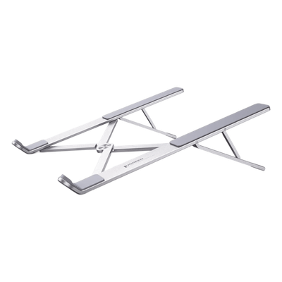 Soporte para Laptop / Ajuste de Altura 46.5-136.5 mm / Capacidad 5 kg / Compatible 11-17.3″ / Diseño Plegable / Aluminio + Silicona