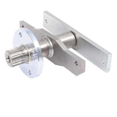 Conjunto de Eje de Salida / Par Máximo 400 Nm (std) / 300 Nm (rápida) / Longitud de Barra hasta 5 m (16.4 ft) / Tiempo de Apertura 5.7 s (std) / 2.9 s (rápida) / Velocidad Angular 0.28 rad/s (std) / 0.54 rad/s (rápida)