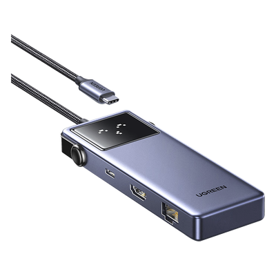 Hub USB-C 7 en 1 / HDMI 4K 60Hz / 2x USB-A 3.0 + USB-C 3.0 + USB-A 2.0 / Gigabit Ethernet / PD 100W / Cable 20 cm (0.66 ft)
