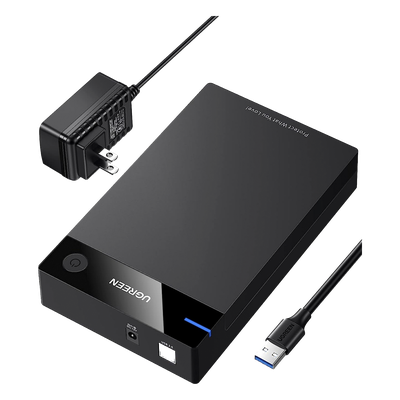 Enclosure para Disco Duro / USB 3.0 con UASP / SATA I/II/III / 3.5″ y 2.5″ / Hasta 16 TB / Sin Herramientas / Cable 1 m (3.3 ft)