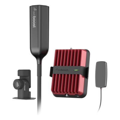 Amplificador Celular Vehicular / 32X Amplificación / Tribanda 850/1900/1700 MHz / Ganancia 50 dB / Antena Omnidireccional Plegable / Todo Terreno