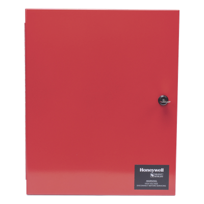 Fuente de Alimentación Remota Direccionable / 6 A / 4 Salidas NAC o Auxiliar 24 VCC / Gabinete Rojo / 12.25′ x 16′ x 3′
