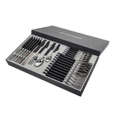 Set de Cubiertos / 24 Piezas / 6 Comensales / Hoja 110 mm / Polipropileno / 1.61 ft x 0.99 ft x 1.93 in