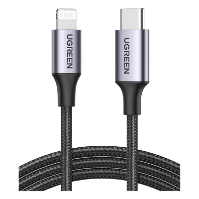Cable USB-C a Lightning / 2 m (6.56 ft) / Certificado MFi / Carga Rápida 60W / 480 Mbps / Nylon Trenzado / Aluminio
