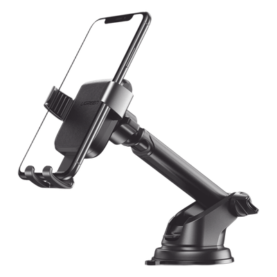Soporte de Celular para Automóvil / Ventosa con Succión Fuerte / Rotación 360° / Brazo Telescópico Ajustable / Compatible 4.7» a 7» / Sujeción por Gravedad