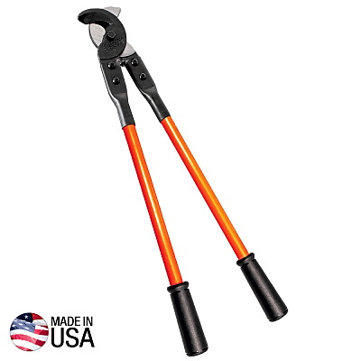 Cortador Multicable / Capacidad 1-3/8» (3.5 cm) / Longitud 648 mm (2.13 ft) / Cuchillas Reemplazables / Mordazas Tipo Gancho / Mangos Fibra de Vidrio