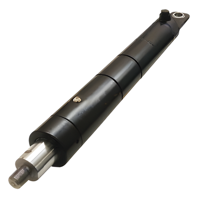 Pistón Hidráulico para Barrera Vehicular / Cilindro Articulado 20 mm / Presión 50 bar / Capacidad 1 Litro / Aleación de Aluminio Anodizado