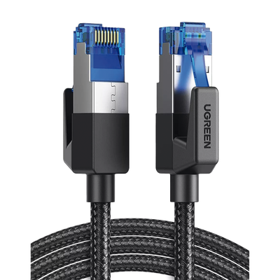 Cable Ethernet Cat8 / 40 Gbps / 2000 MHz / F/FTP / 1 m (3.28 ft) / Nylon trenzado